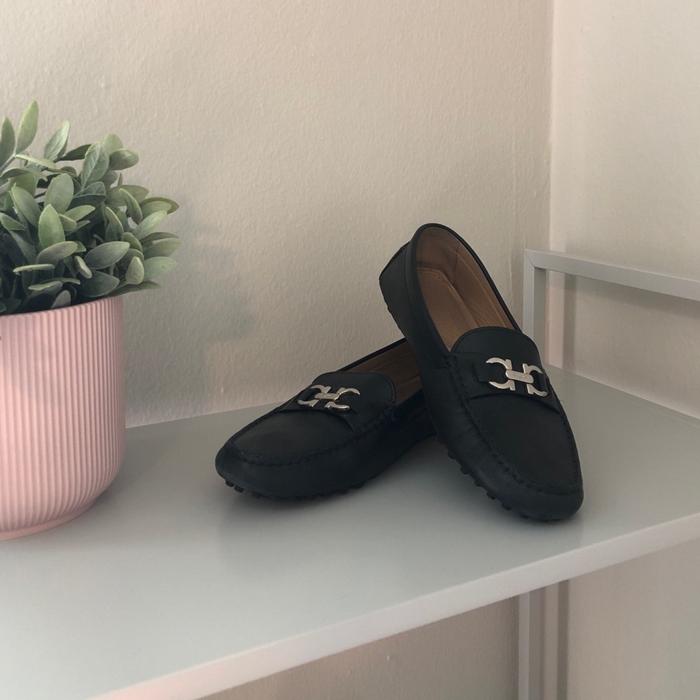 Ferragamo loafers with silver buckle